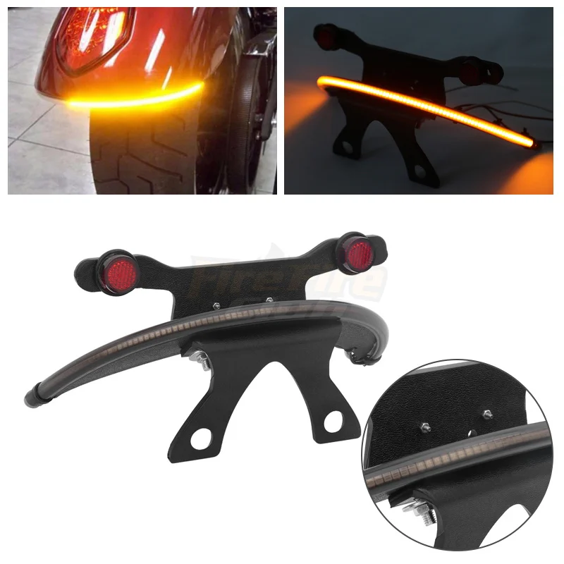 

For Victory Vegas 2003 2004 05 06 07 08-17 LED Fender Smoked Turn Signal Kit&Tag Light&Bracket Motorcycle Accessories