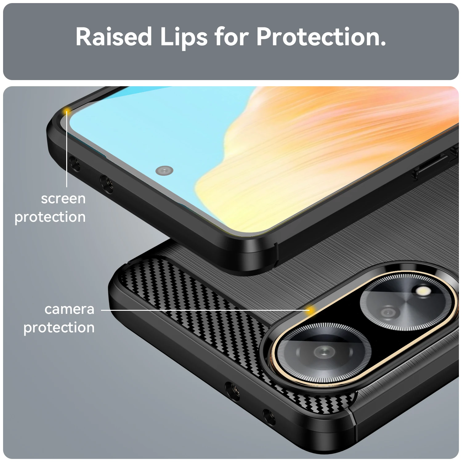 For OPPO A1 5G Case For Oppo A1 Cover Fundas Capa Shell Carbon Fiber Soft Silicone Phone Bumper For Oppo A1
