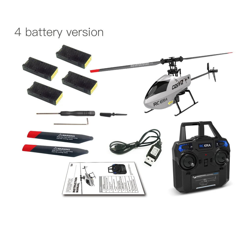 C129 V2 RC Helicopter 6 Channel RC Remote Controller Helicopter Charging Toy Drone Outdoor Aircraft