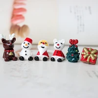 10 pieces cartoon christmas resin diy jewelry accessories santa claus pendant snowman pendant simulation cream material