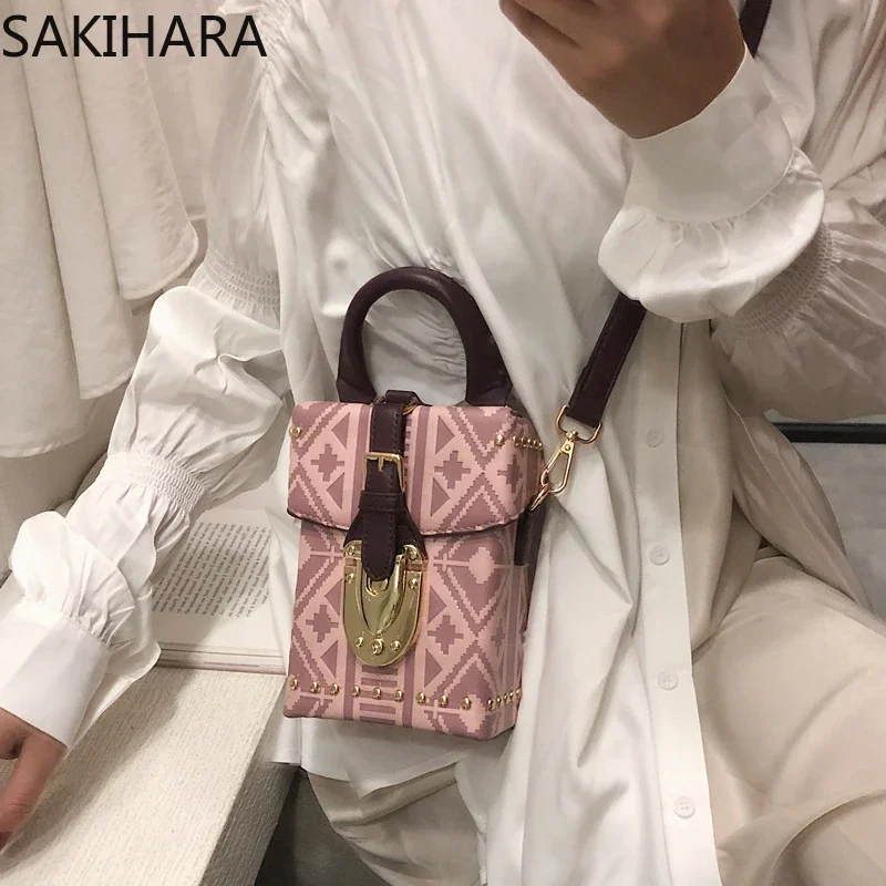 

2023 New Arrive Fashion Korean Versatile Mini Messenger Bag Patchwork Contrast Color PU Leather Purses and Handbags Bolsos