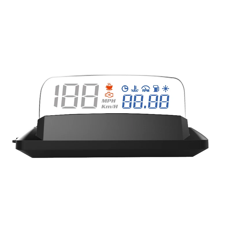 

Mirror HUD OBD L3 Car Head Up display OBD Digital Speed Projector Auto HUD Overspeed Warning KMH MPH GPS Speedometer