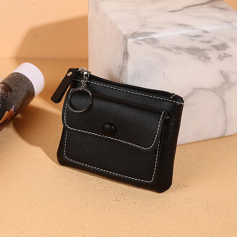 

2022 New Short Women's Wallet Men's Wallet Card Holder Card Wallet Small Key Chain Purse Zipper Purse for Men Pouch Coin Wallets