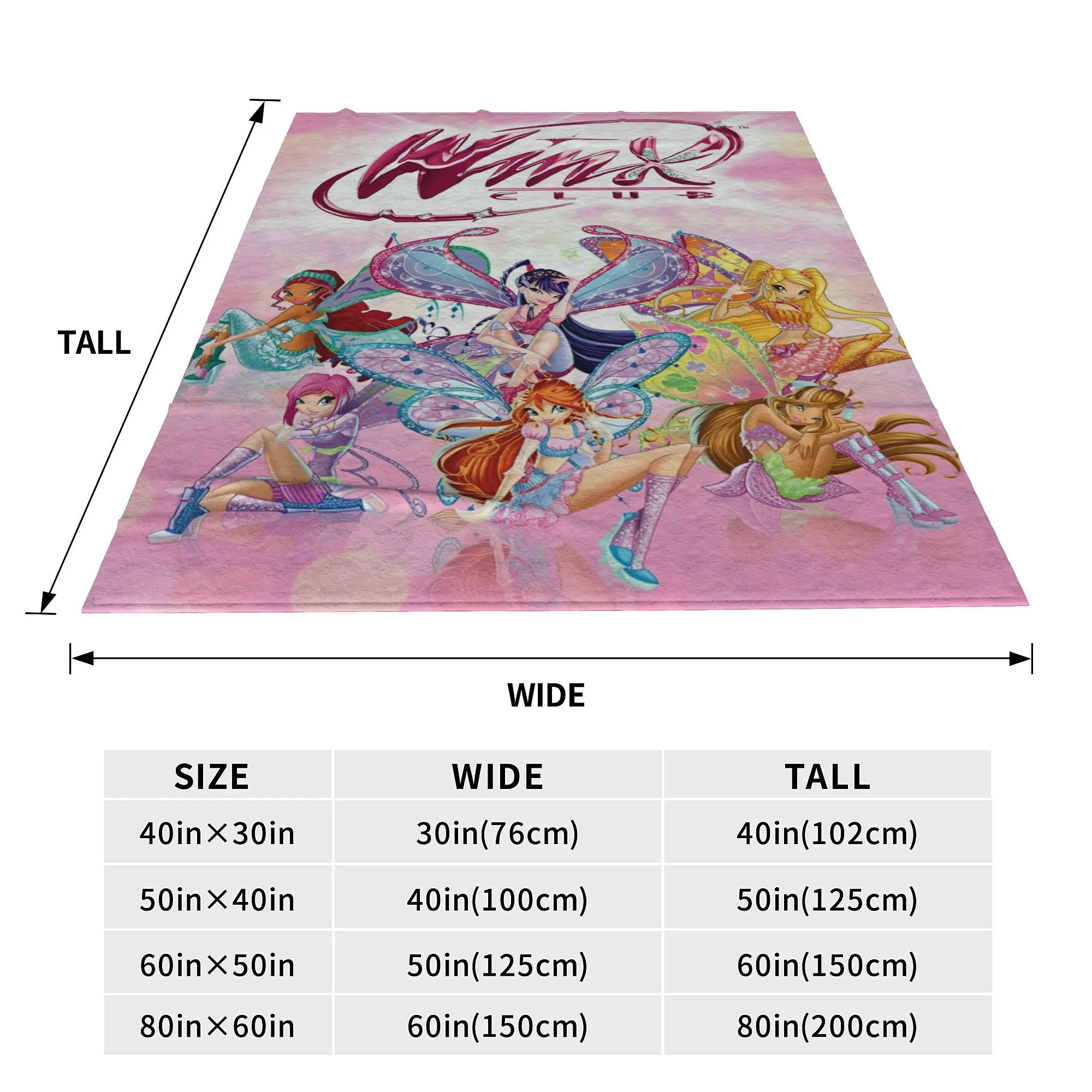 W-Winx Клубы одеяла с героями мультфильмов флисовое украшение сказочная красота