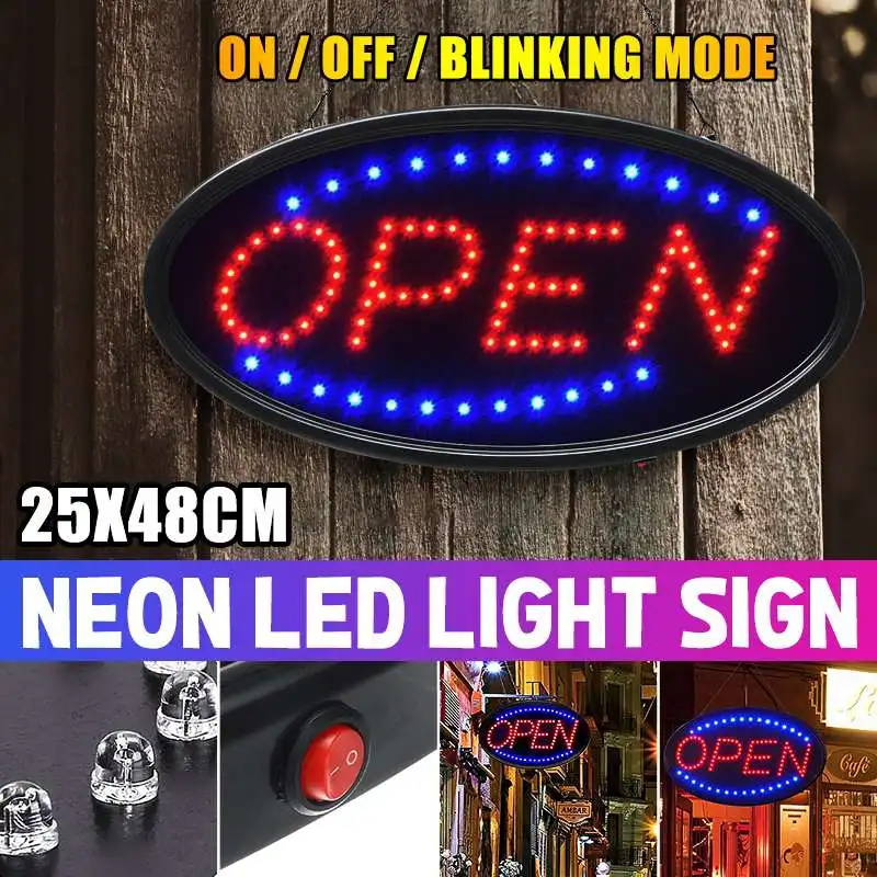 

Светодиодный неоновый магазин, рекламные открытые вывески, Светодиодные доски, дисплей, светодиодный рабочий магазин, баннер, неоновый биз...