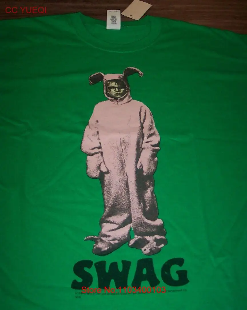 Розовый костюм кролика с рождественской историей футболка SWAG RALPHIE маленькая