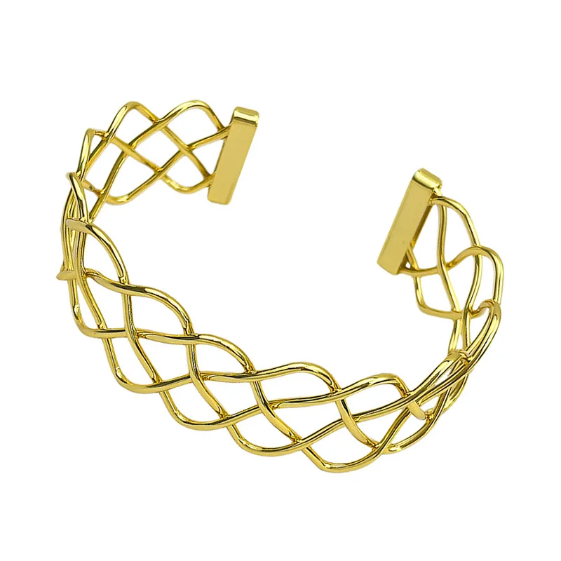 Hand Woven Stainless Steel Mesh Bangles for Women 2022 New Fashion Luxury Ladies Cuff Bracelet Gold Jewelry Gifts Pulseras Mujer