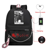 tokyo revengers valhalla chifuyu matsuno school bags for teenager girls school backpack bag usb charging bookbag mochila escolar