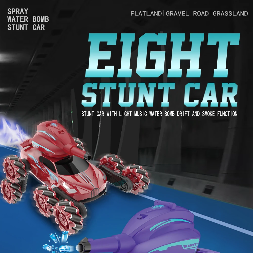 Air Gesture Rc Drift Water Bomb Eight Wheel Swing Arm Spray Stunt Vehicle Toys For Boys Remote Control Car Fidget Toys Rc Car enlarge