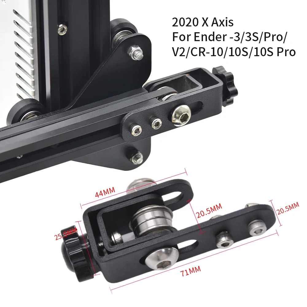 Фото Комплект синхронного натяжителя ремня Creativity Ender 3/CR10 — натяжитель ремня ГРМ с профилем X/Y 2020/2040/4040 для 3D-принтера №1