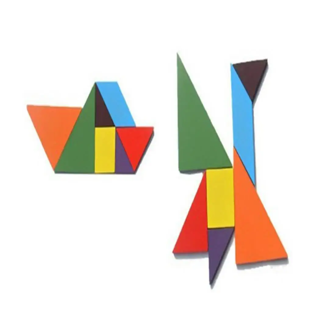 

Funny Children Developmental Tangram Puzzle Toy Multi-shaped Educational Toys Waterproof Lovely Colored Mental Tangrams