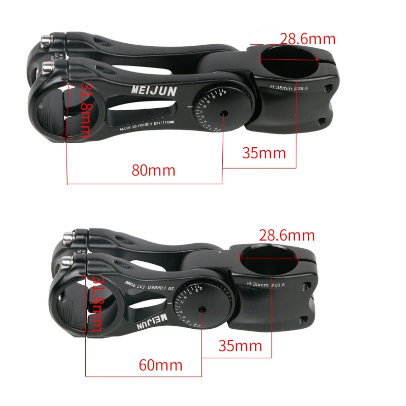 

MEIJUN Adjustable Road Bike Handlebar Stem Clamp Stand Tube Mountain Bicycle Heighthened Ste