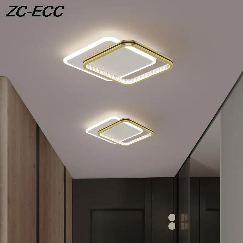 

Nordic LED Dimmable Ceiling Chandeliers For Living Room Bedroom Home Lamp Corridor Aisle Square Round Ceiling Lighting Fixtures