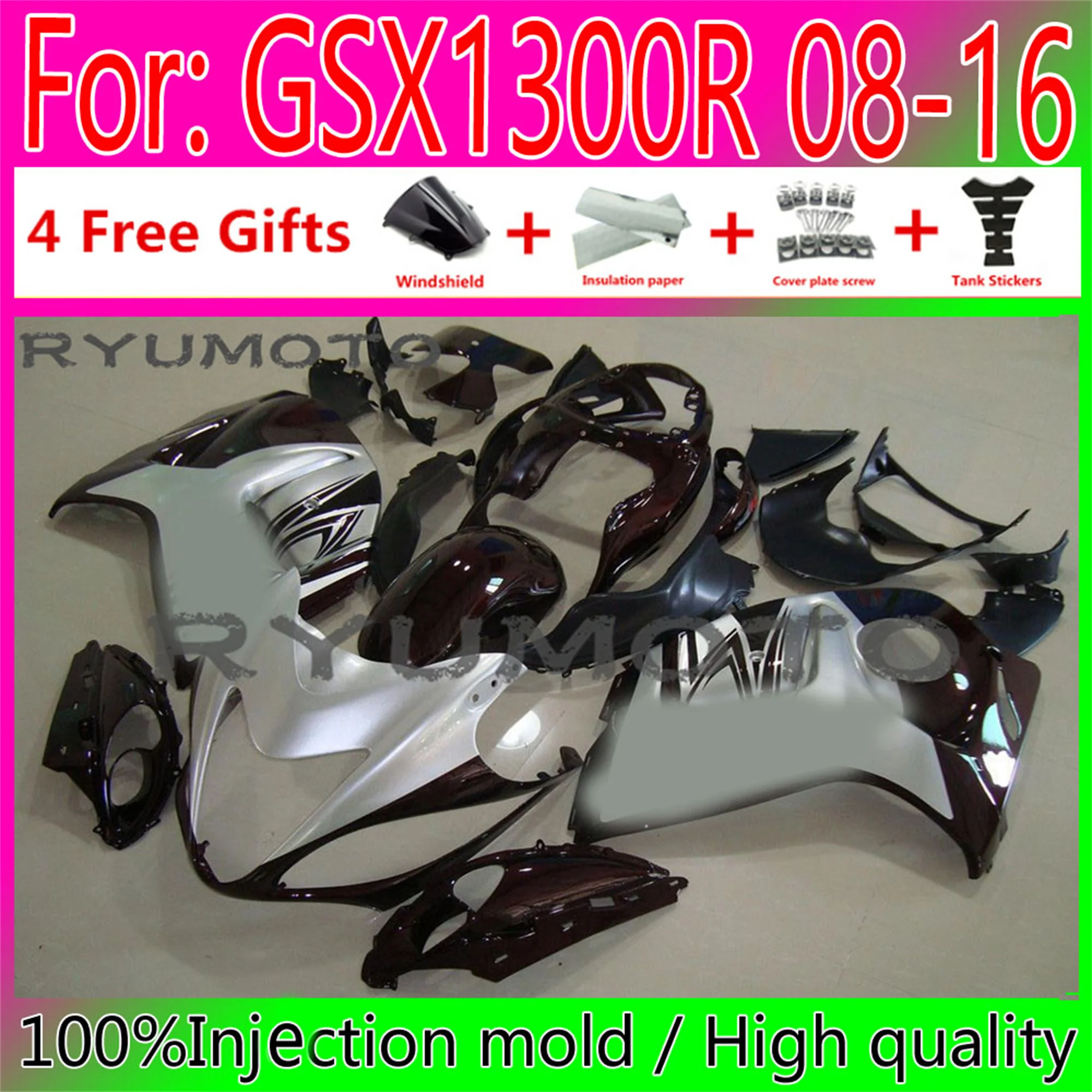 

Обтекатели для мотоцикла HAYABUSA, Обтекатели для бака Suzuki GSXR1300 08 09 10, Обтекатели для кузова GSX1300R GSXR 1300 2008 2016 ABS