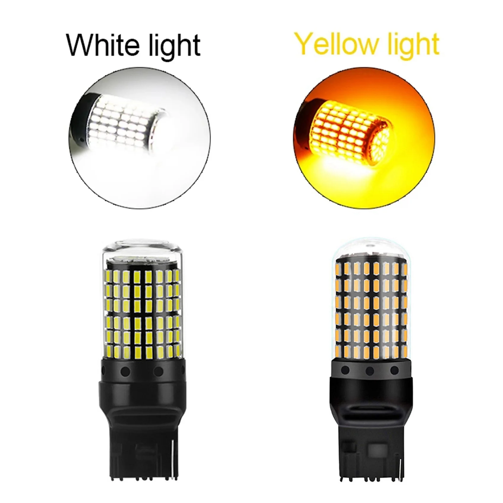 Автомобильные 3014 144Smd Canbus T20 7440 W21W фотолампы для указателей поворота стояночные