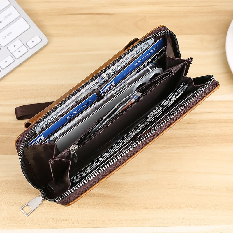 2023 New PU leather wallets for men Business Long mens wallet Multifunctional card holders for men Big Capacity smart wallet man