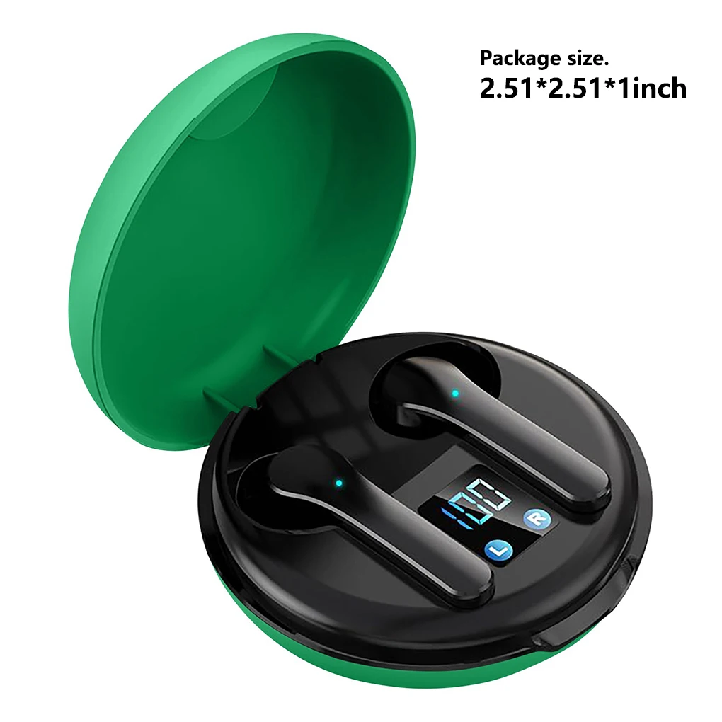 Noise Canceling TWS Gaming Earphone Jogging Auto Pairing Handsfree Call Rechargeable Bluetooth-compatible 5 0 Headset Green images - 6