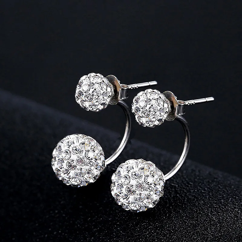 

New Jewelry Women 's Luxury Shambhala Cubic Zirconia Ball Stud Earrings Fashion Temperament Stud Earrings