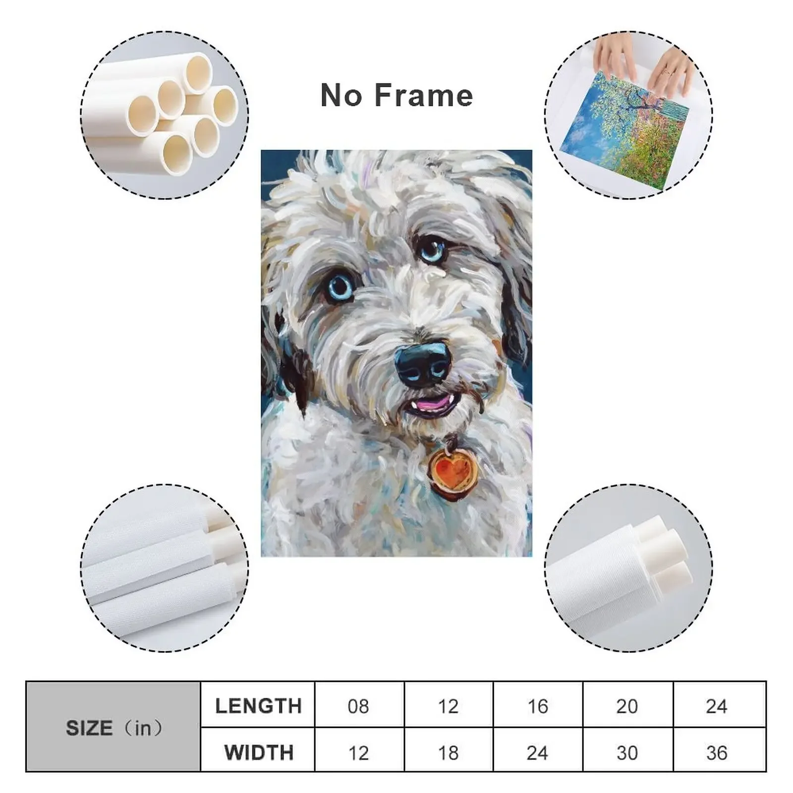 Симпатичные синие глаза Aussiedoodle холст картины украшения для комнаты декоративные