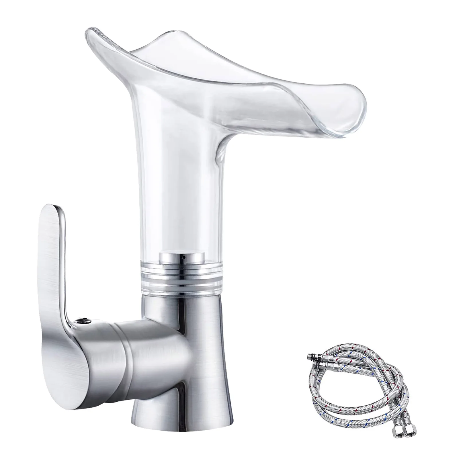 

Bathroom Waterfall Sink Tap Single Handle Contemporary Modern Washroom Basin Mixer Taps Bathtub Faucet For Commercial