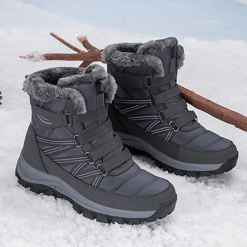 Молодежные зимние популярные термозимние походные кроссовки сохраняющие тепло