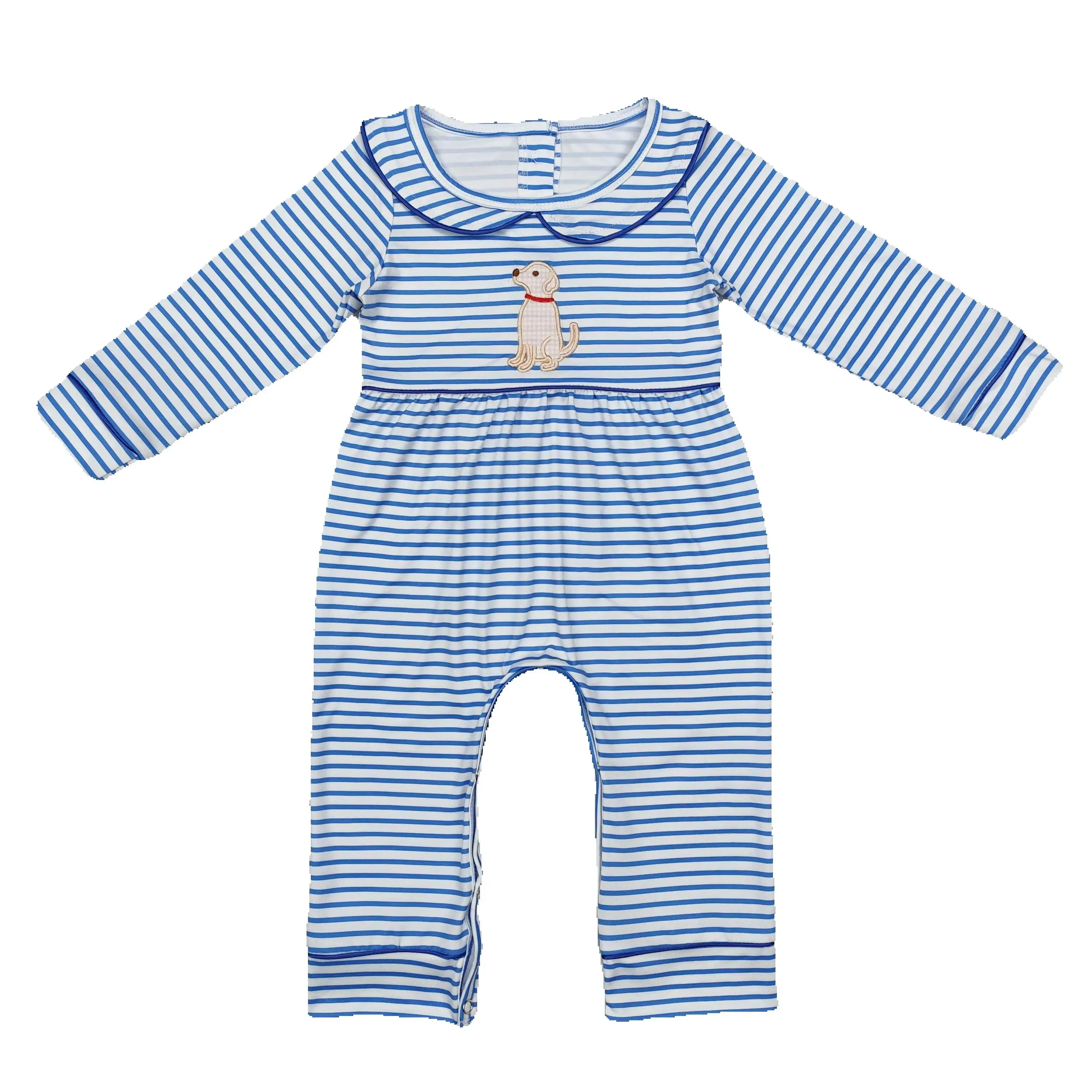 LR1447 Детская одежда для маленьких мальчиков с длинными рукавами и вышитым