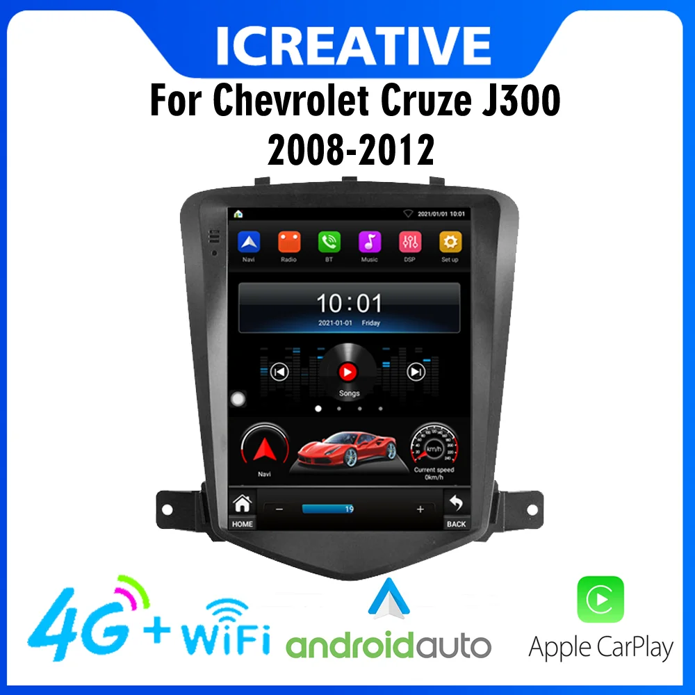 

For Chevrolet Cruze 2008-2012 2 Din Car Radio Android 4G Carplay Tesla Touch Screen GPS Navigation Multimedia Player Stereo