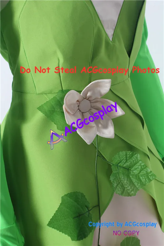 Длинные платья Косплей-костюм принцессы и лягушки Тианы acgcosplay включает головные