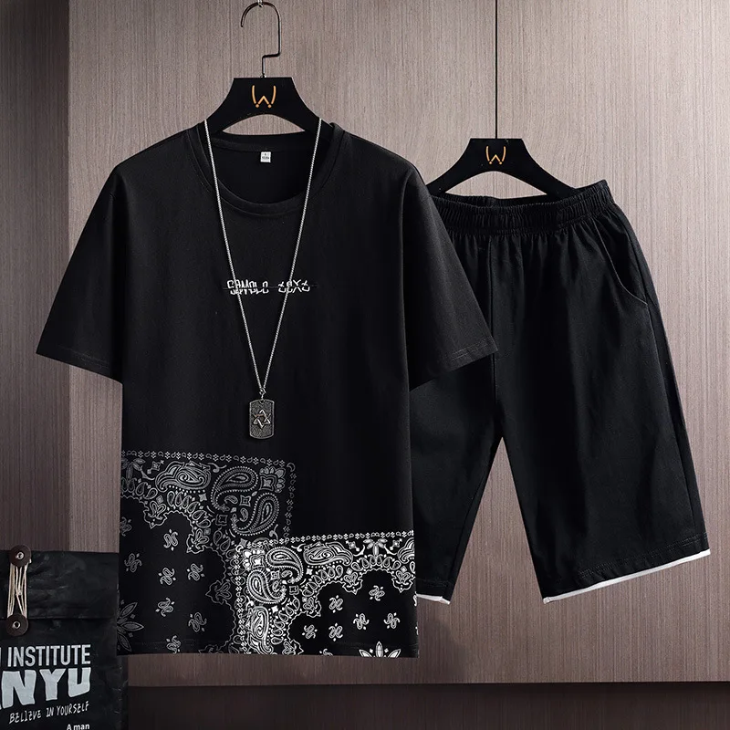 2024 спортивные комплекты тонкая футболка и шорты для бега Быстросохнущий