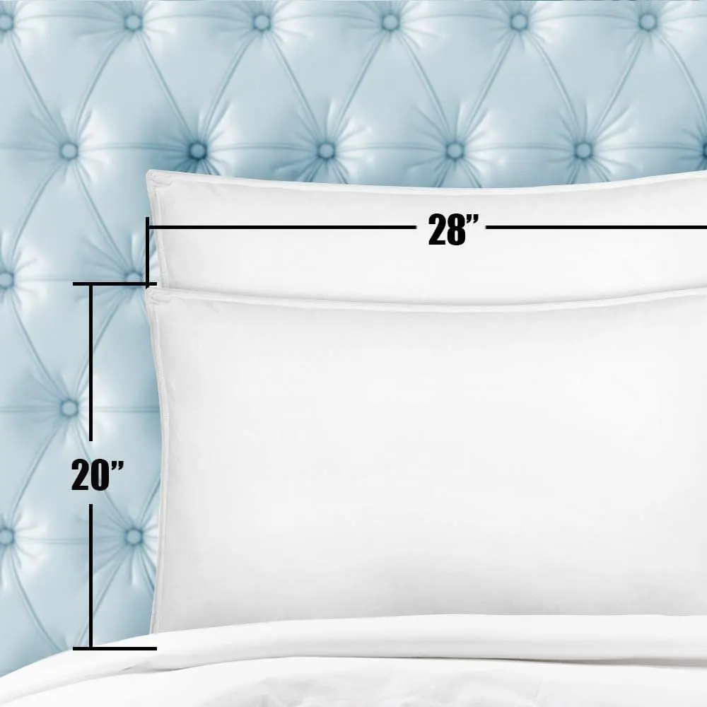 

Bed Pillows for Sleeping | Down Alternative Hotel Pillow NO Flattening | 2 Pack | Queen Size