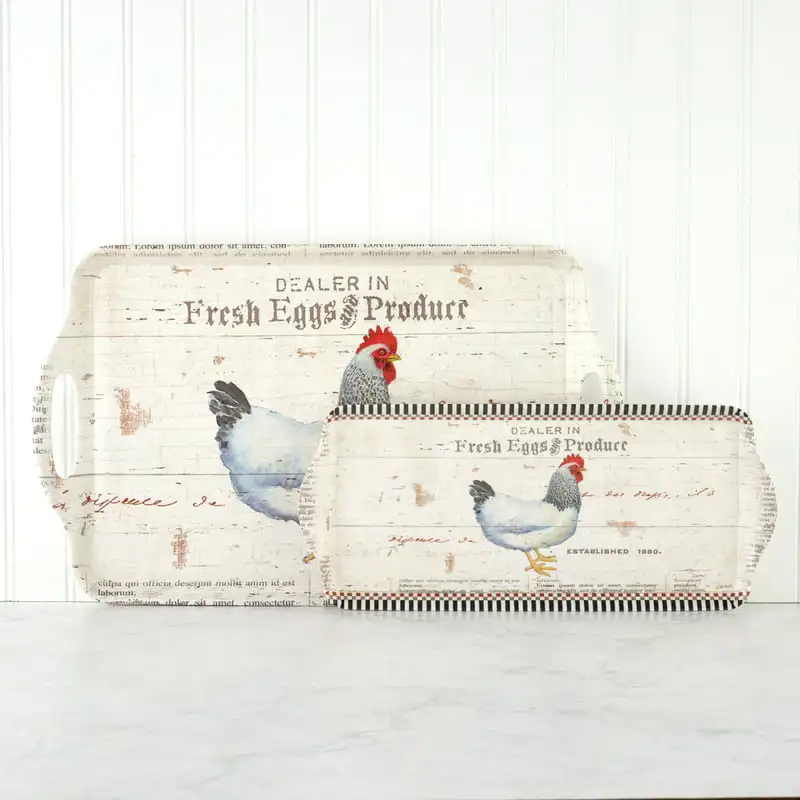 

The Farm Large Melamine Handled Tray