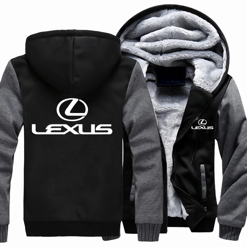 

2021 New Winter Lexus Hoodie Men’s Fashion Jacket Thicken Casual Male Warm Fleeece Harajuku Hoody Coats