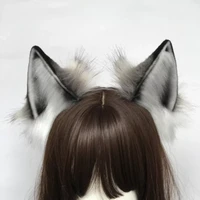 cosplay cute cat fox fur ear hair hoops night party anime lolita hairband fur headbands clip girl hair accessories ear hair band