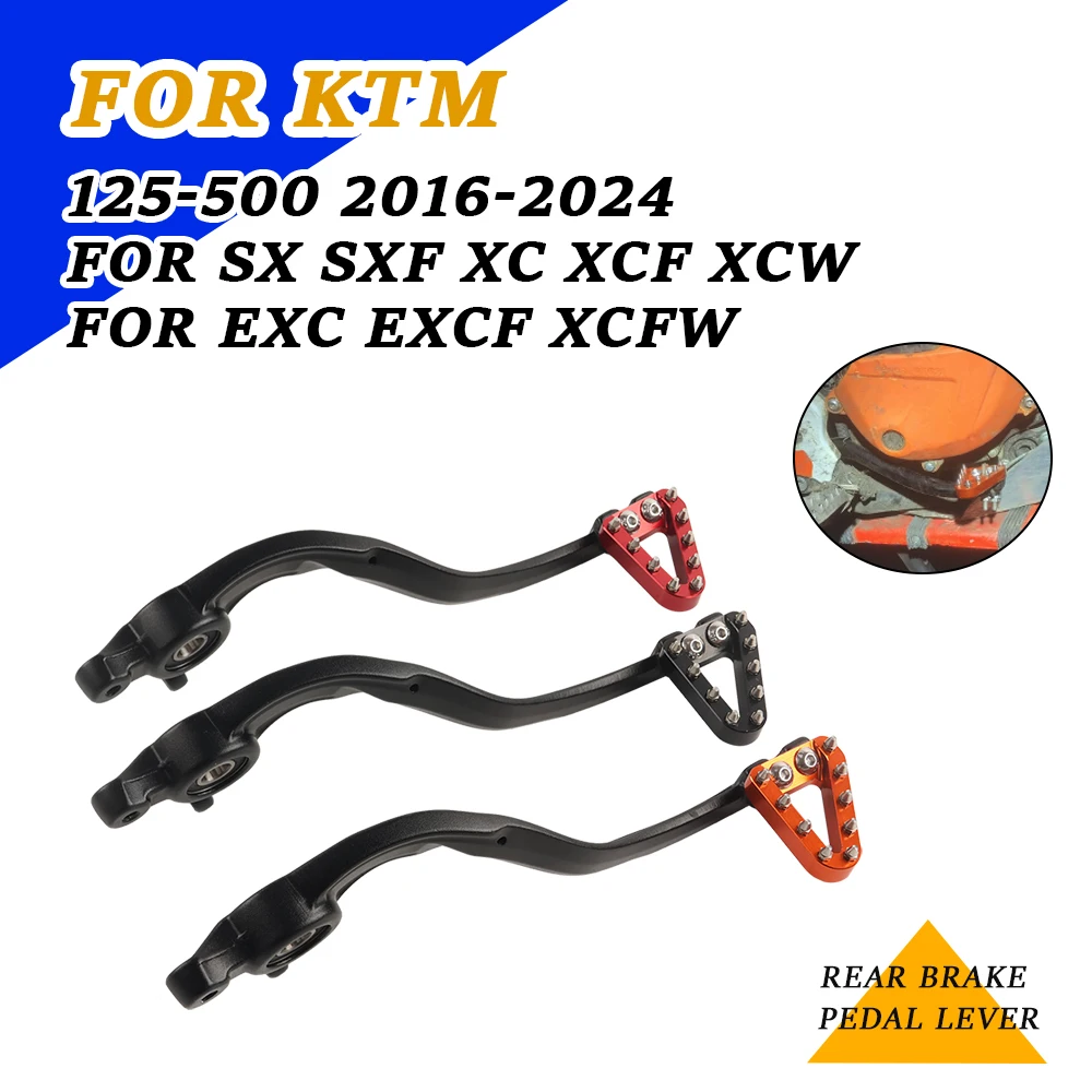 For KTM 250 300 EXC XC XCW XC-W Six Days TPI 125 350 450 500 2024 Forged Aluminum Rear Brake Pedal Lever Anti-slip Step Rod