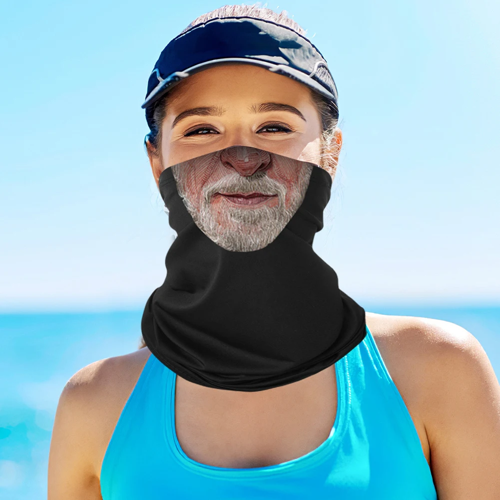 Хэллоуин Борода Стары мужская маска с принтом Дышащий шарф для верховой езды