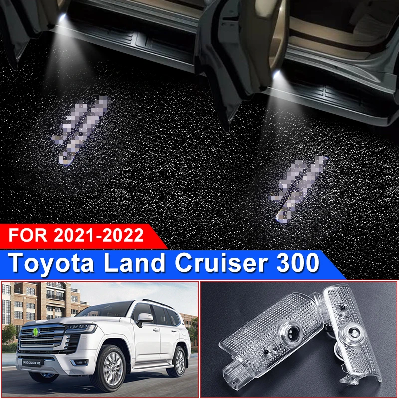 

Car Door Welcome Light For Toyota Land Cruiser 300 2022 2021 LC300 J300 LED HD Projector Lights emblem Modification Accessories