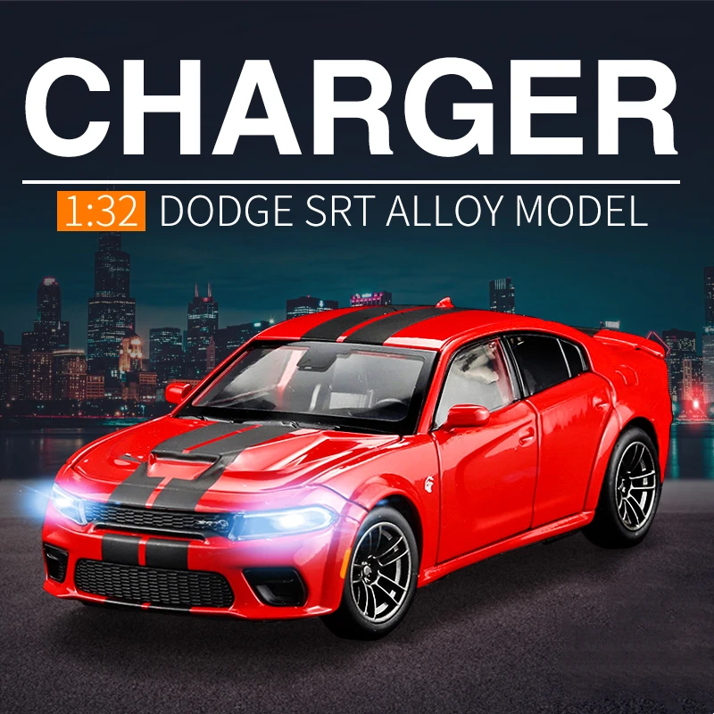 

Модель автомобиля DODGE Charger SRT Hellcat Спортивная из сплава, 1:32