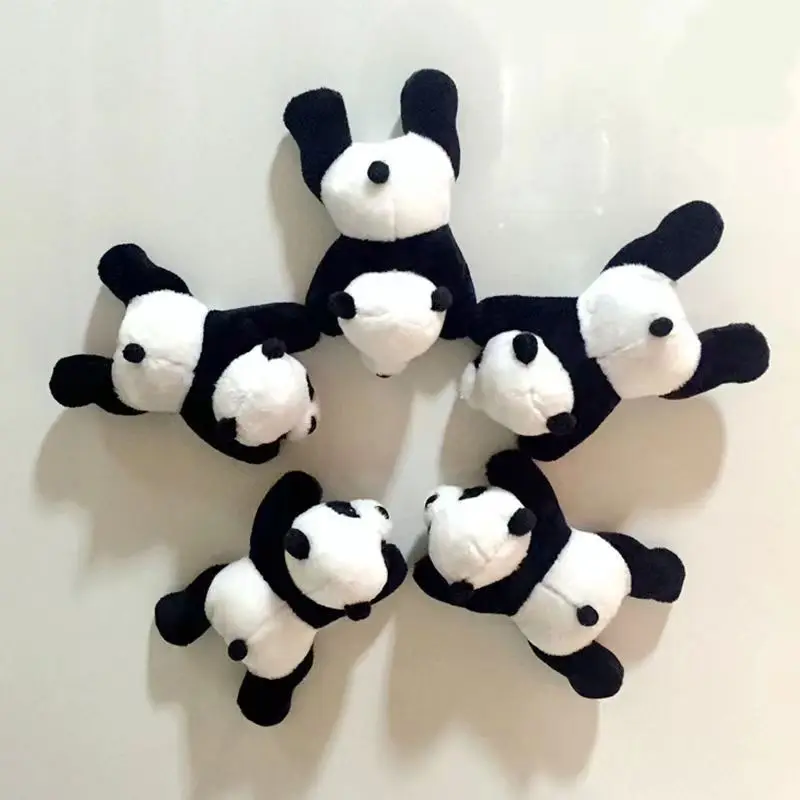 

5Pcs Cute Panda Plush Fridge Stick Creative Soft Post-it Note Magnetic Panda Fridge Stick Gift souvenir Kitchen Accessories