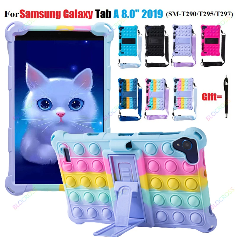 

Чехол для планшета Samsung Galaxy 8,0 дюйма Φ T297, для Galaxy Tab A8.0 2019, симпатичная подставка, планшетный ПК, откидная подставка, чехол