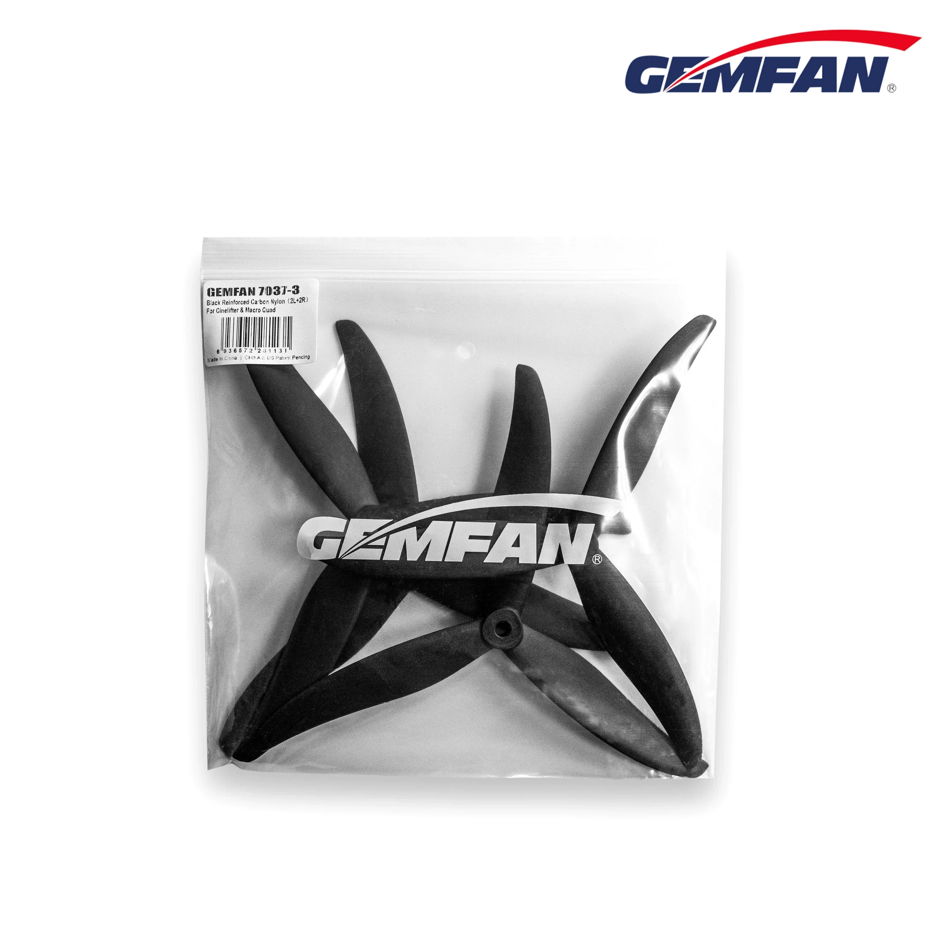 6 пар (6CW + 6CCW) Gemfan Cinelifter 7037 7X3 3-лопастной пропеллер