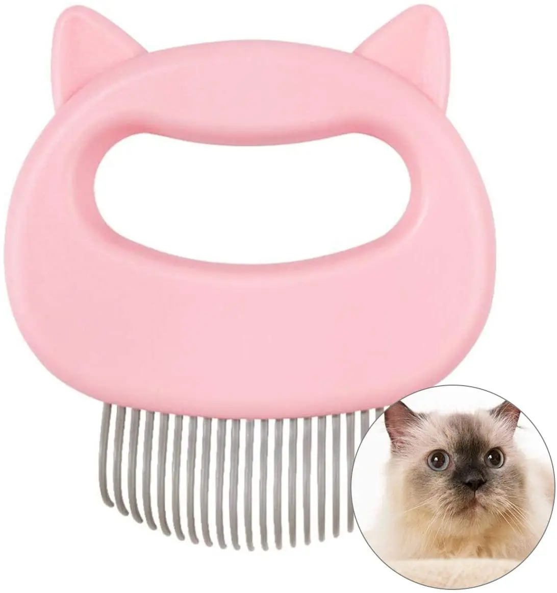 

Cat Grooming Dematting Comb Massage Relaxing Cat Comb Pet Brush Dog Grooming Hair Removal Cleaning Comb Massager Tool