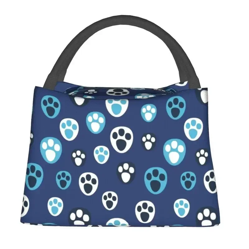 Термоизолированные сумки для ланча с узором в виде лап животных женские кошки