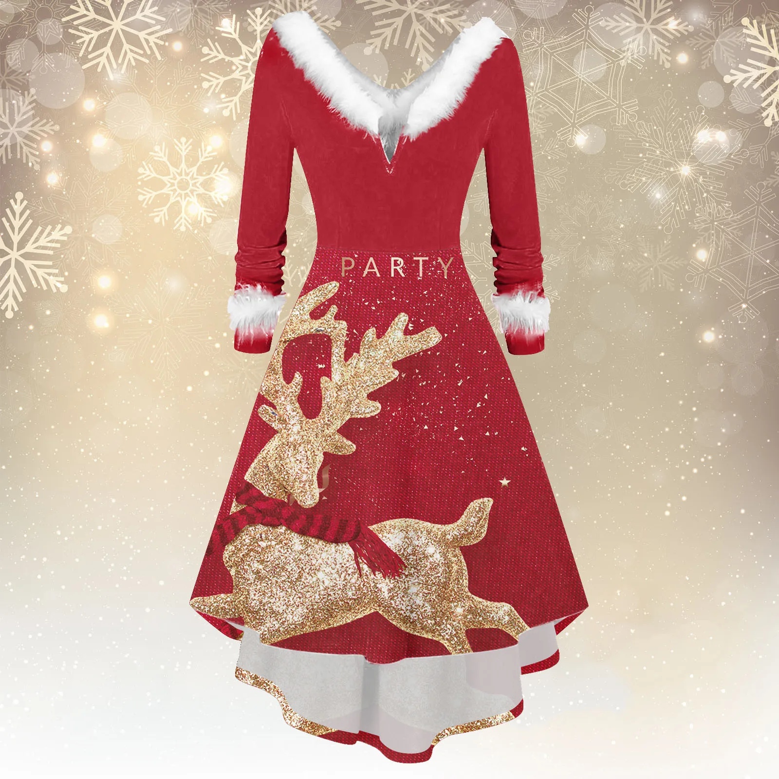 

Женское винтажное платье на бретельках с принтом, V-образным вырезом