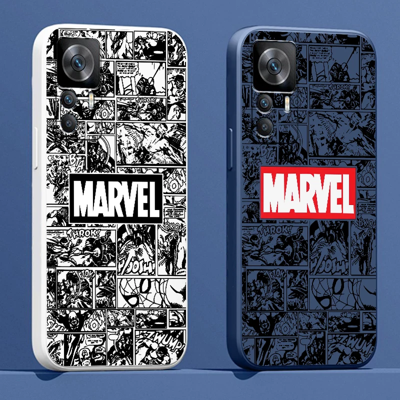 

Avengers Marvel Logo Luxury Liquid Rope Phone Case For Xiaomi Redmi K50 K40 K40S Gaming K30 10C 10 10X 9A 9 9T 9C 9AT 8 8A 5G