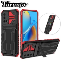 for oppo a95 a74 a54 4g case armor shockproof stand protection cover for oppo a16 a15s a15 a12 a11k a7 a5s with card slot cases