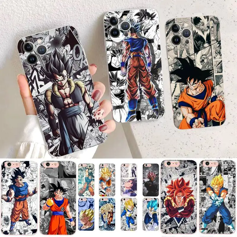 

Bandai Dragon Ball Anime Goku Phone Case For iPhone 14 11 12 13 Mini Pro XS Max Cover 6 7 8 Plus X XR SE 2020 Funda Shell