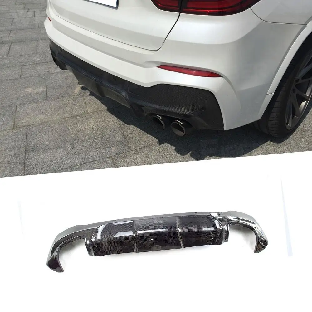 

Для BMW X4 F26 M-Sport 2014-2017 3D Стиль Автомобильный задний диффузор для губ спойлер из углеродного волокна задний бампер накладка стайлинга автомоби...
