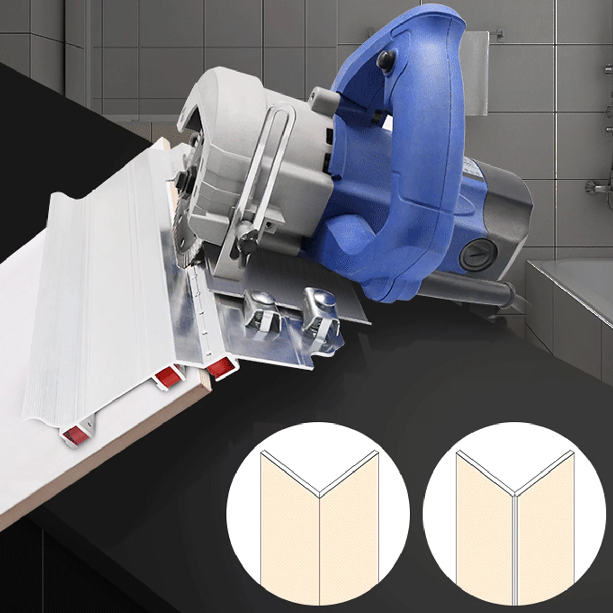 

# Tile Chamfering Machine Aluminum Alloy 45 Degree Angle Cutting Tool Fast Clean Tile Chamfering Device Exposed Outside Corner C