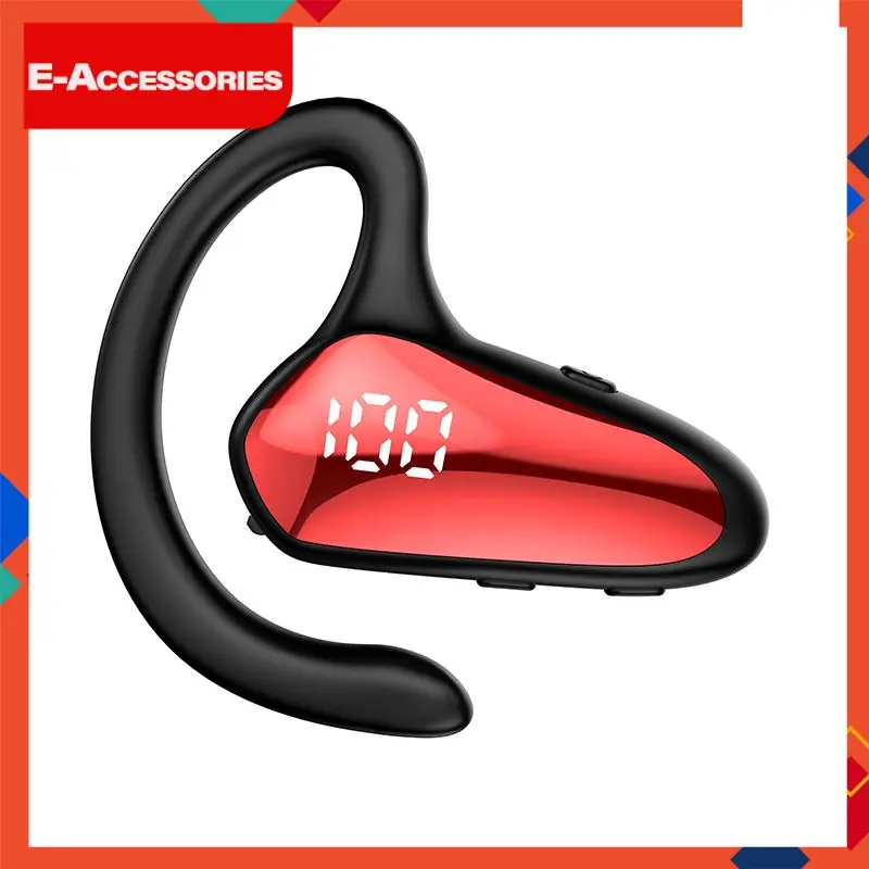 

Yx02 Single Ear With Digital Display Hook Earphone Wireless Blue-tooth Ear Handsfree Headphones Sport Business Headset