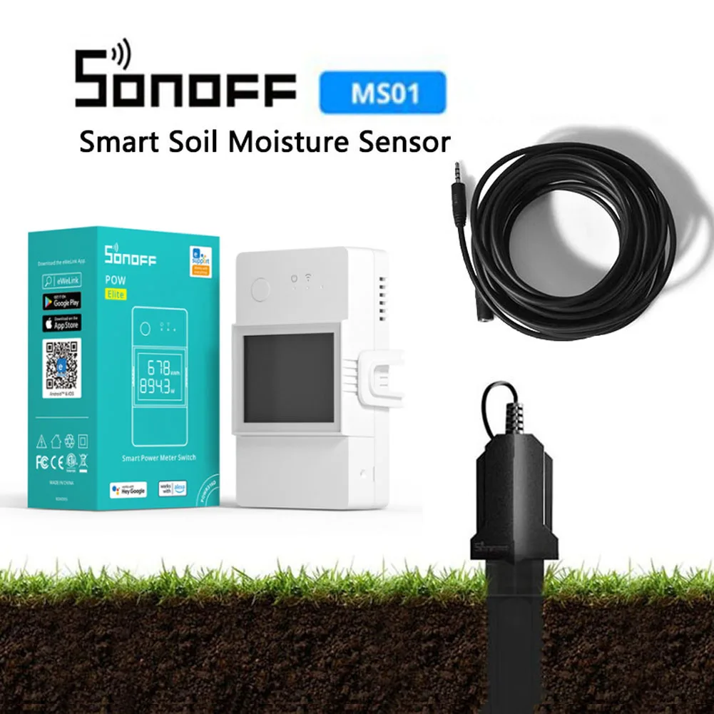 SONOFF MS01 умный датчик влажности почвы eWelink приложение для определения гигрометр